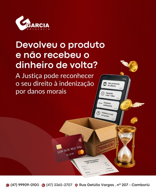 Devolveu o produto e n�o recebeu o dinheiro de volta?